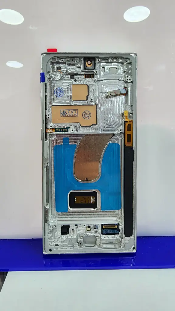 Display Samsung S23 Ultra Original con Marco Plateado