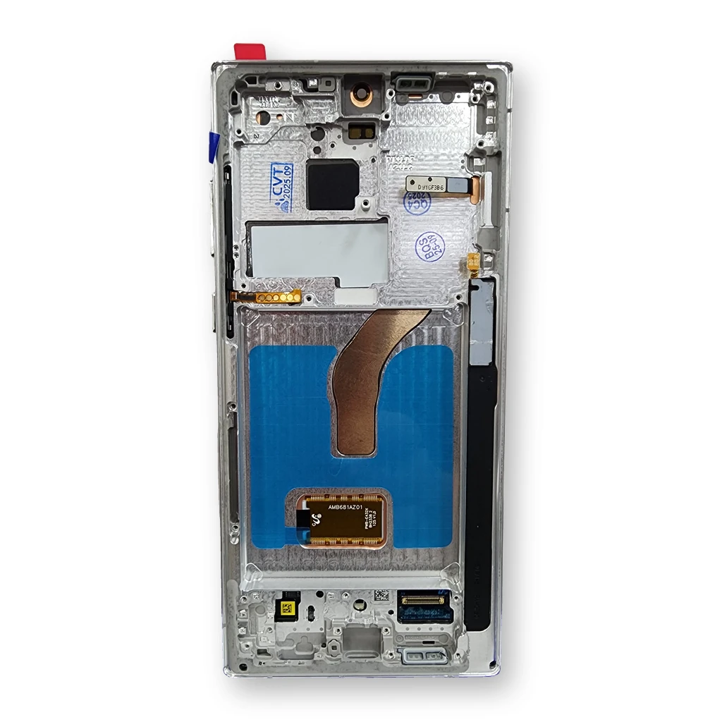 Display Samsung S22 Ultra Original con Marco Plateado