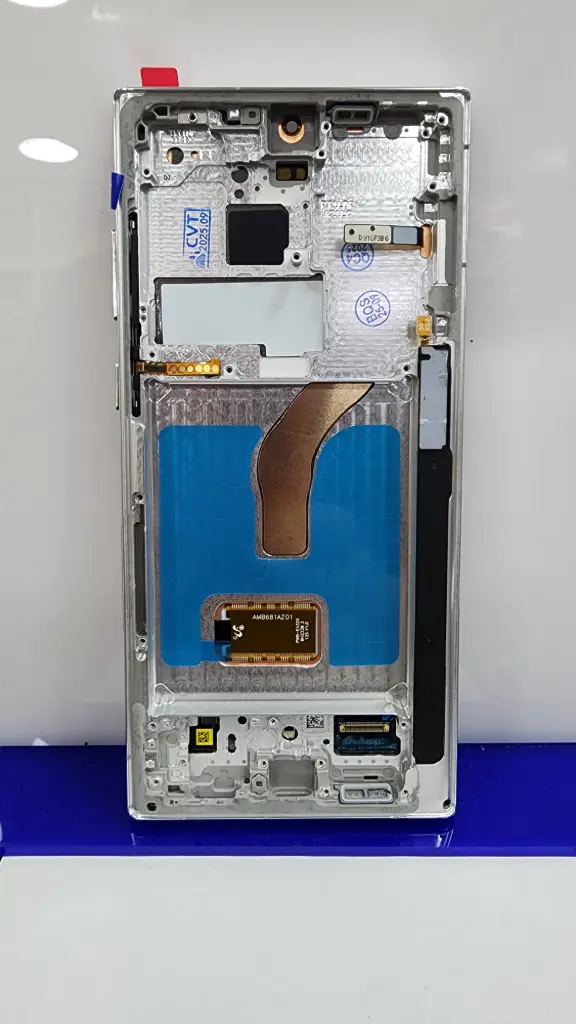 Display Samsung S22 Ultra Original con Marco Plateado