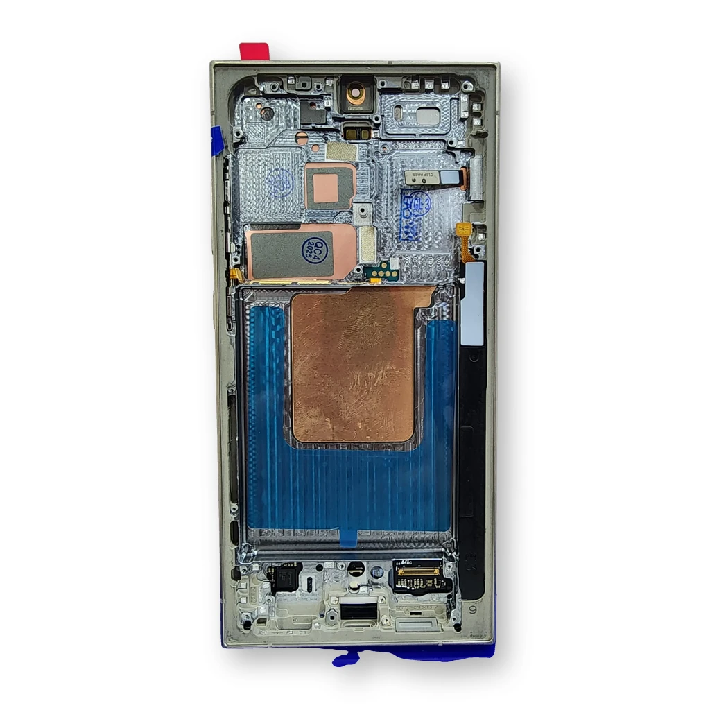 Display Samsung S24 Ultra Original con Marco Plateado
