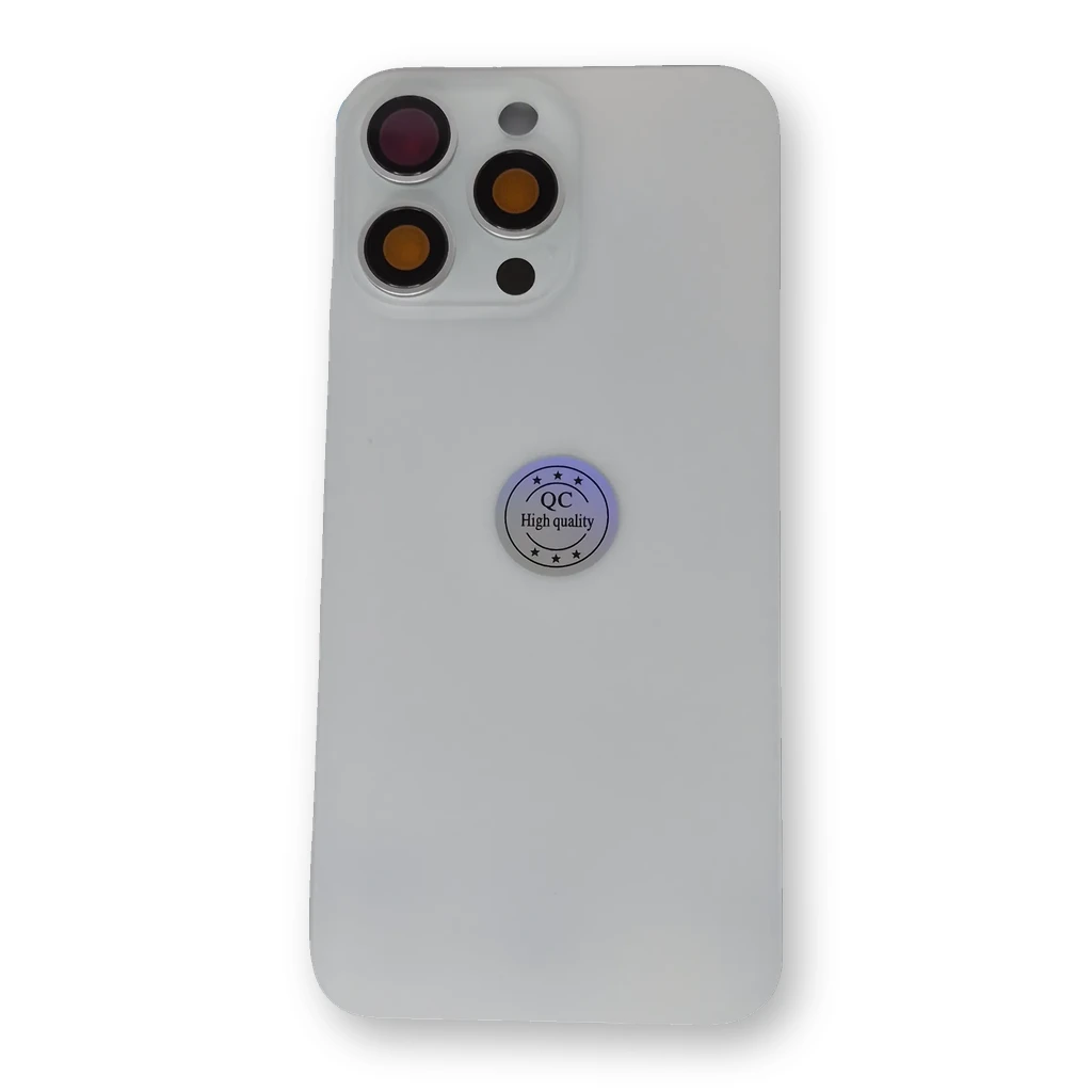 Tapa con Base Metálica iPhone 15 Pro Max Blanca