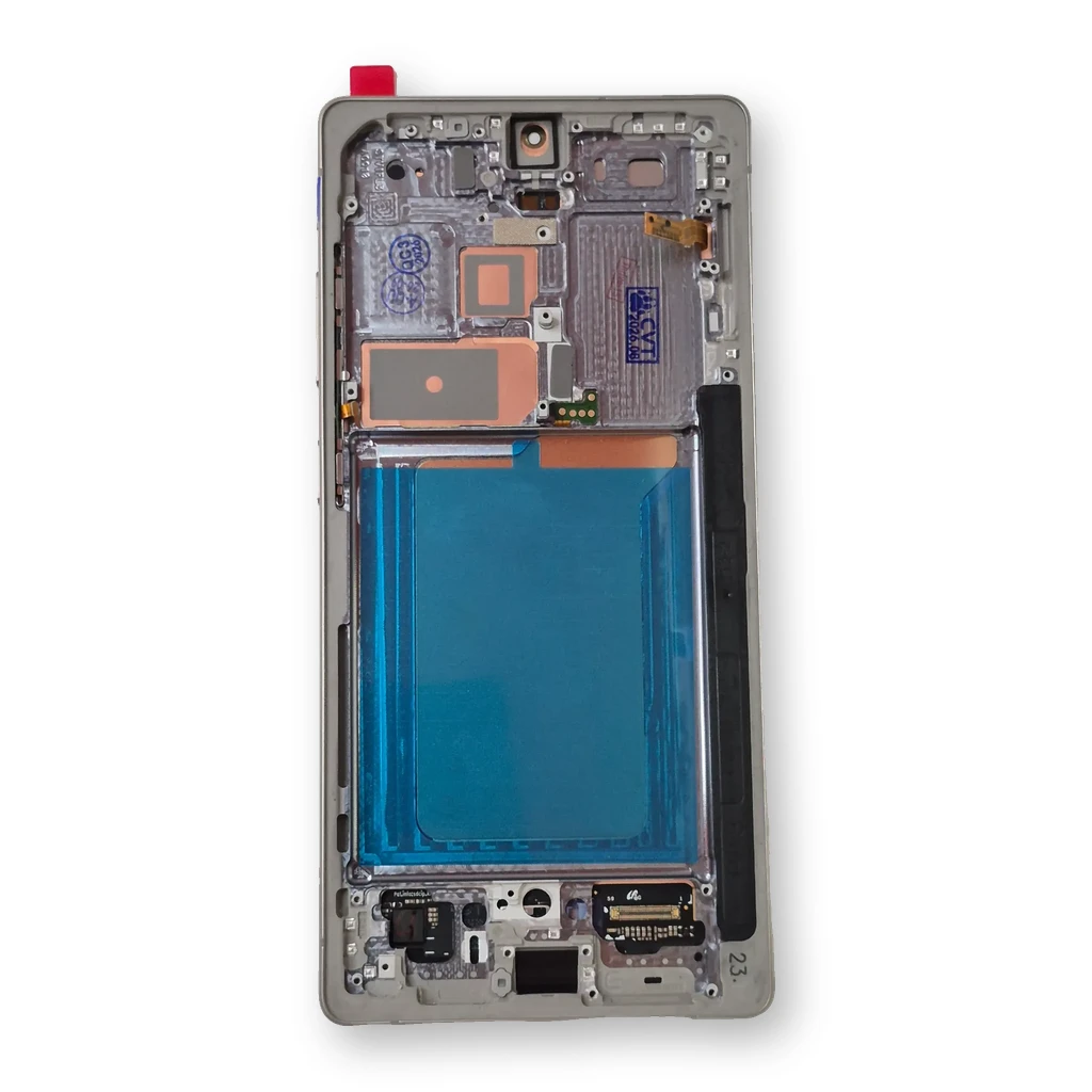Display Samsung S25 Ultra Original con Glass Copia Marco Oro Rosa CVT