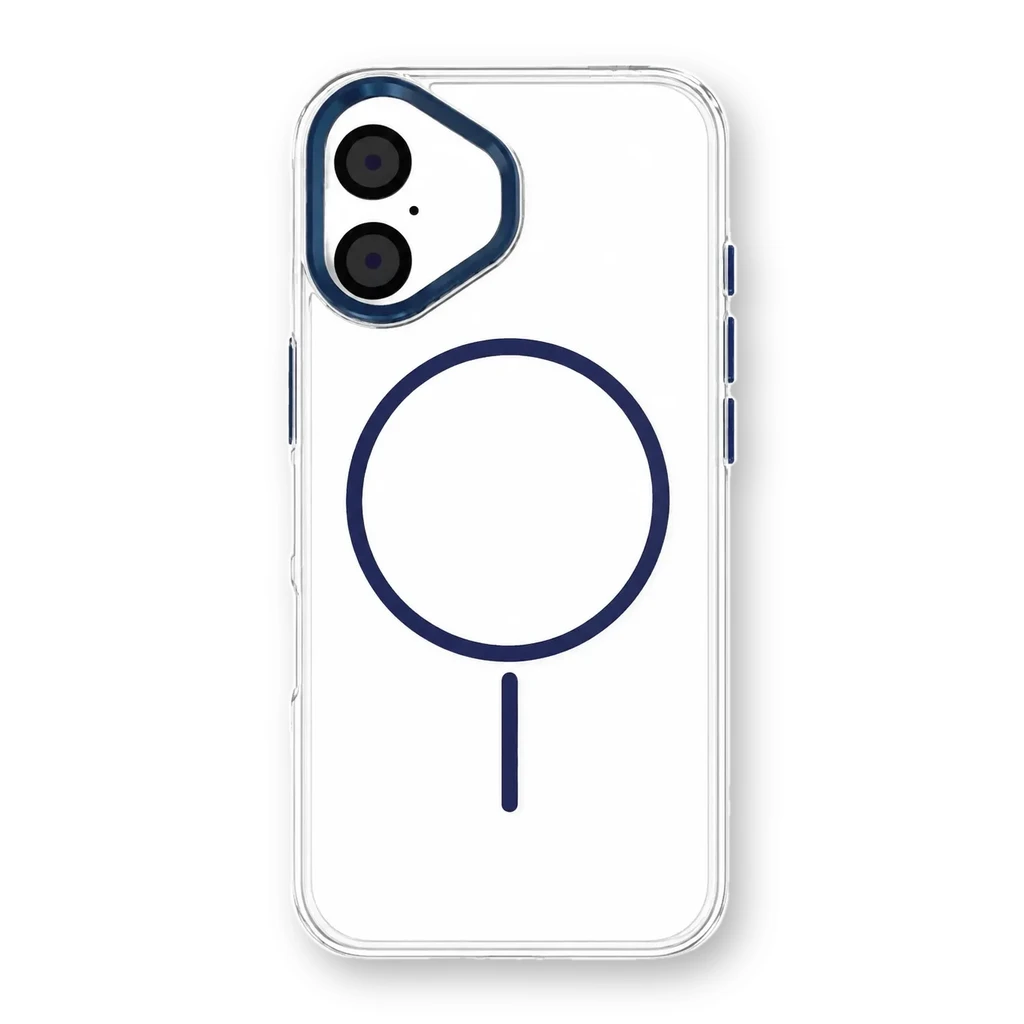 Funda transparente con MagSafe iPhone 16 / 17 Azul