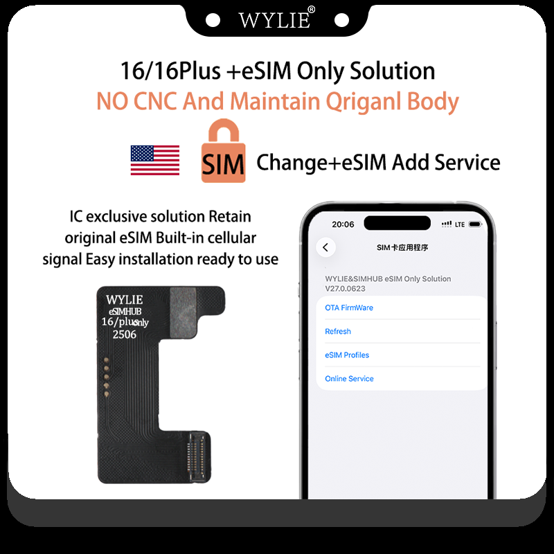 Nuevo adaptador MEP iPhone 16 / 16 Plus solo eSIM