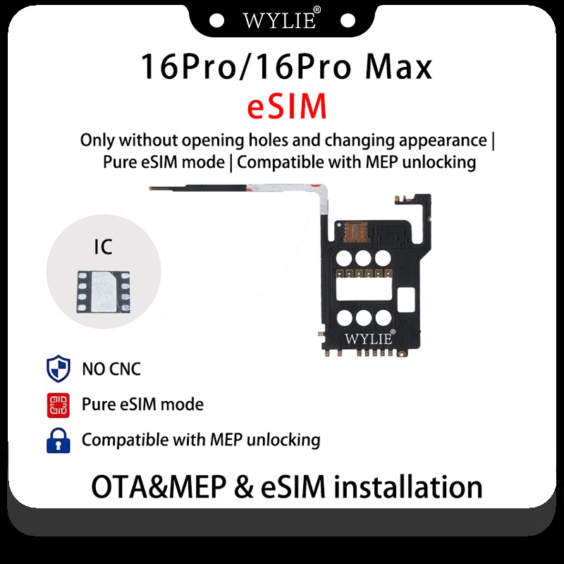 Nuevo adaptador MEP iPhone 16 Pro / 16 Pro Max solo eSIM