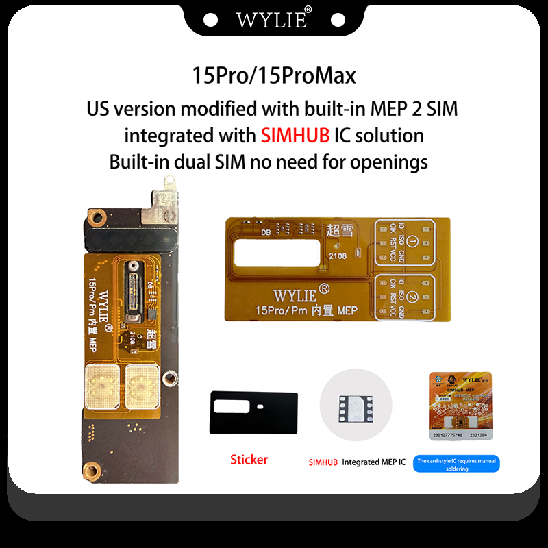 Nuevo adaptador MEP iPhone 15 Pro / 15 Pro Max Versión EE.UU. MEP Interno para doble SIM